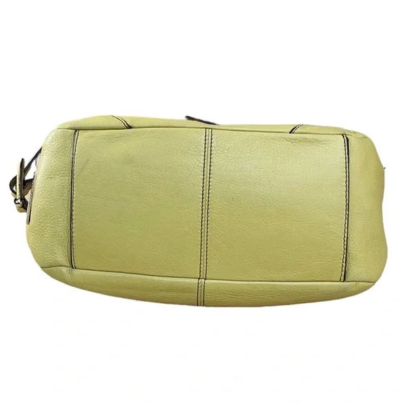 ETIENNE AIGNER Woman’s Leather Yellow Shoulder Bag With Gold Hardware - Picture 6 of 16